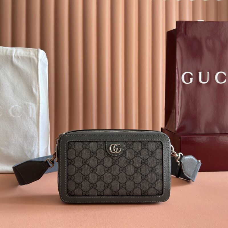 GUCCI Ophidia系列GG迷你手袋 型号:771174 灰色/pvc原厂皮