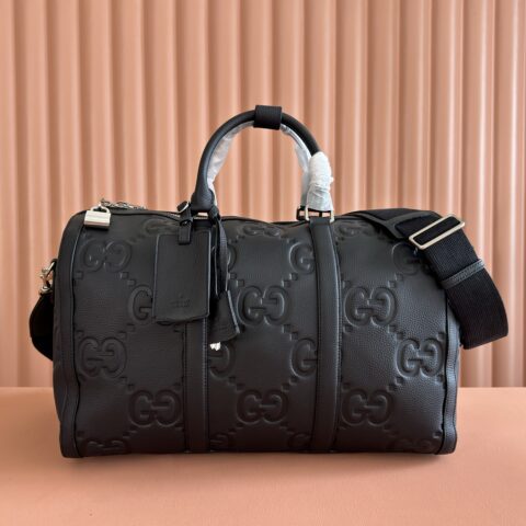 GUCCI 超级双G小号旅行包 型号:725282 黑皮