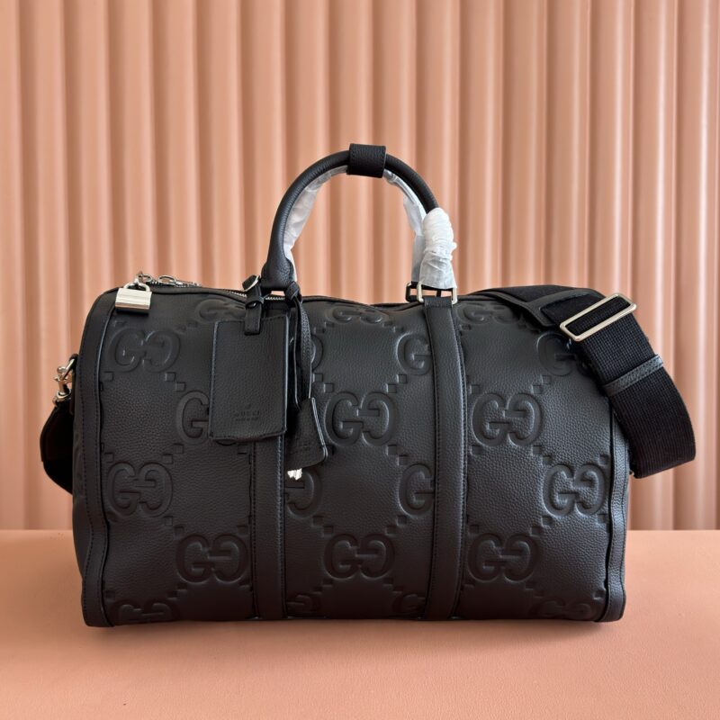 GUCCI 超级双G小号旅行包 型号:725282 黑皮