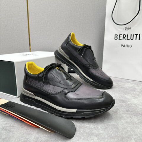 BERLUTI  Fast Track走秀皮革运动鞋