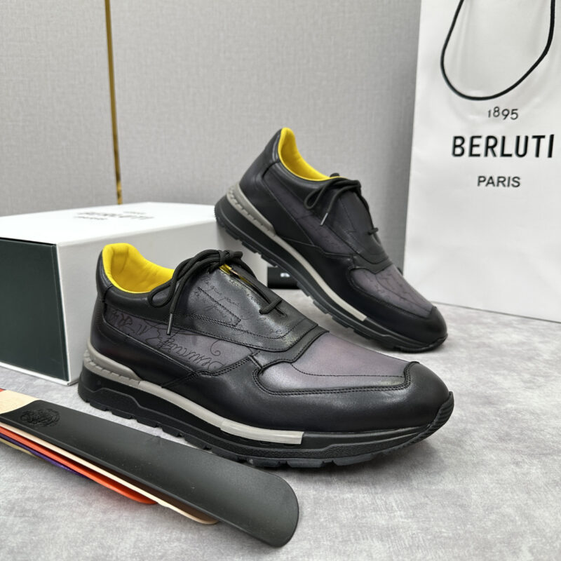 BERLUTI  Fast Track走秀皮革运动鞋