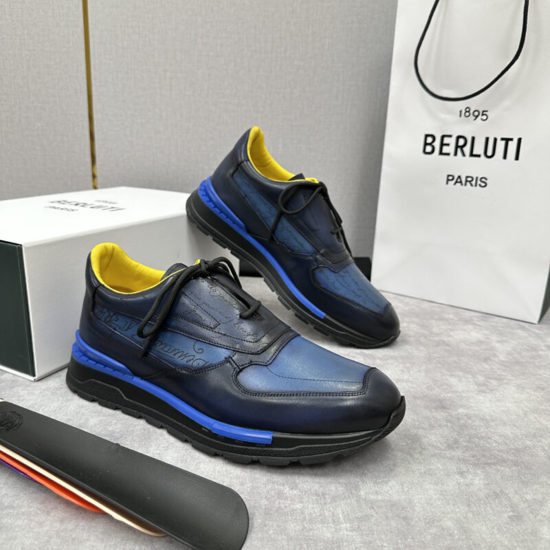 BERLUTI  Fast Track走秀皮革运动鞋