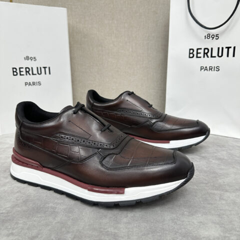 BERLUTI Fast Track走秀皮革运动鞋