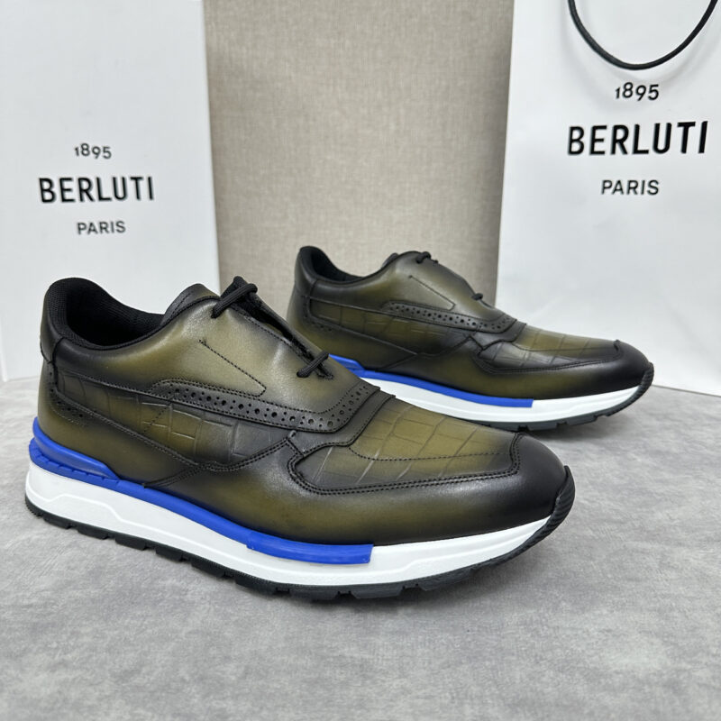 BERLUTI  Fast Track走秀皮革运动鞋