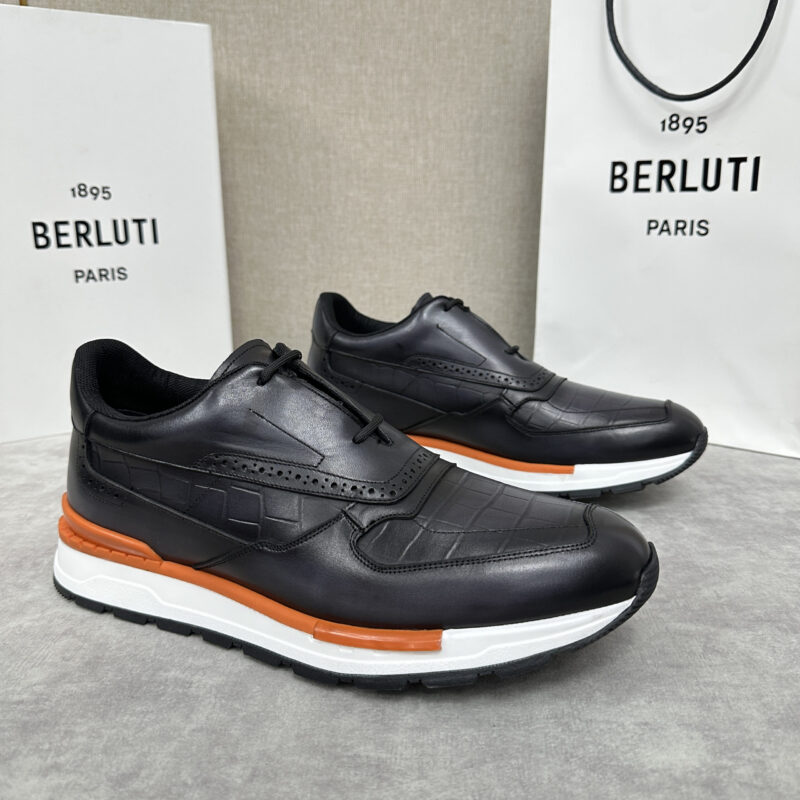 BERLUTI Fast Track走秀皮革运动鞋