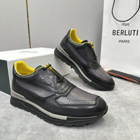 BERLUTI Fast Track走秀皮革运动鞋