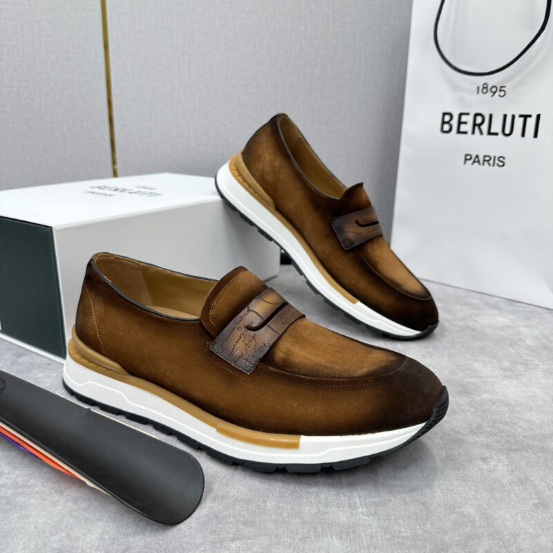 BERLUTI Fast Track皮革乐福运动鞋