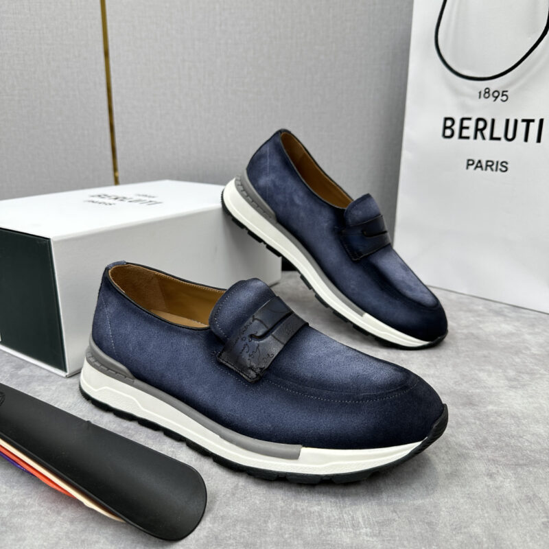 BERLUTI Fast Track皮革乐福运动鞋
