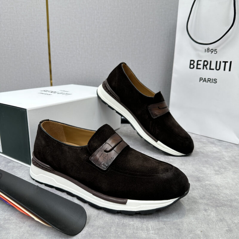 BERLUTI Fast Track皮革乐福运动鞋