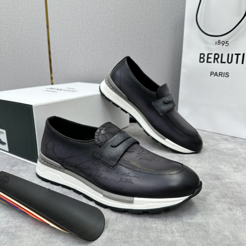 BERLUTI Fast Track皮革乐福运动鞋