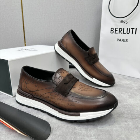 BERLUTI Fast Track皮革乐福运动鞋