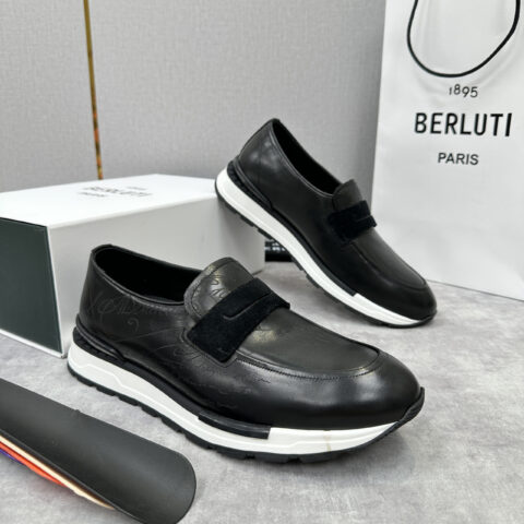 BERLUTI Fast Track皮革乐福运动鞋