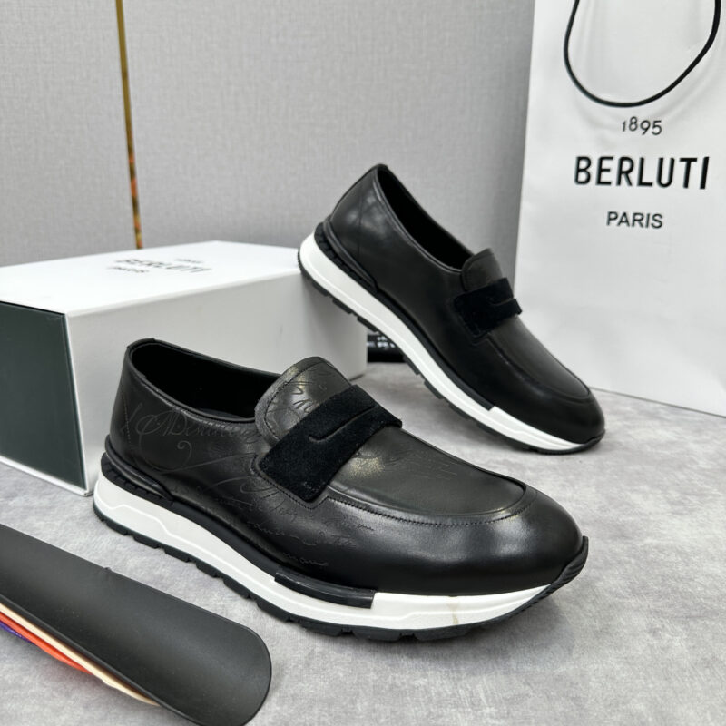 BERLUTI Fast Track皮革乐福运动鞋