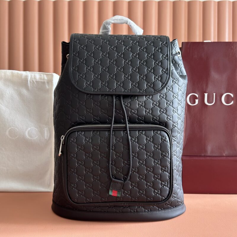 GUCCI GG Emblem系列 型号：854750 黑色/压花