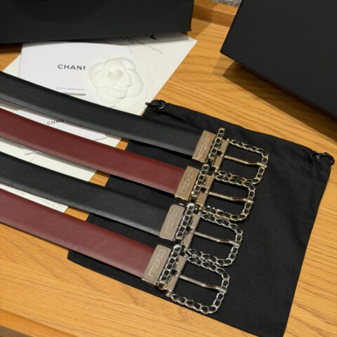 CHANEL  Metal Reversible Belt 30mm 双面皮质腰带