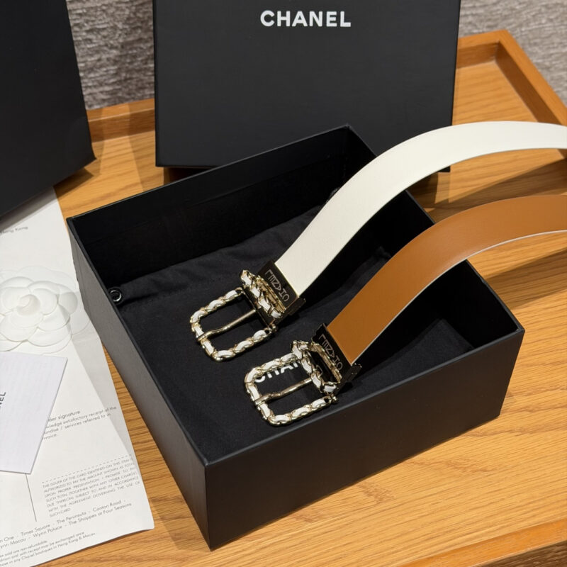 CHANEL Metal Reversible Belt 30mm 双面皮质腰带
