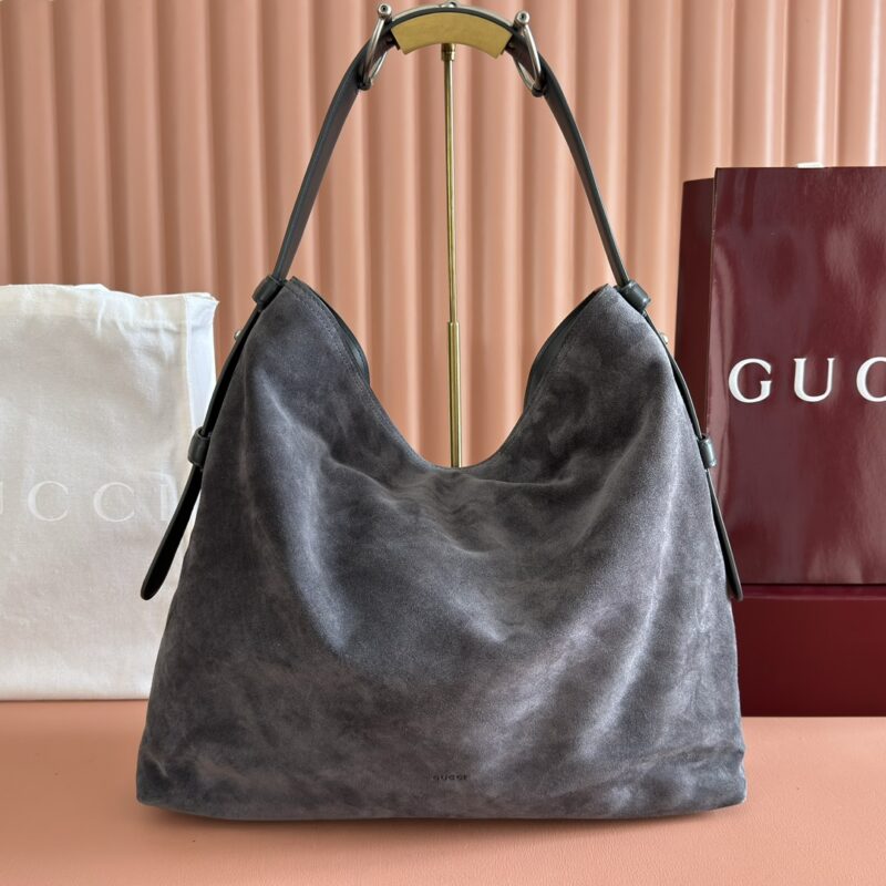GUCCI Beatrix系列手袋 型号:850546灰磨砂全皮