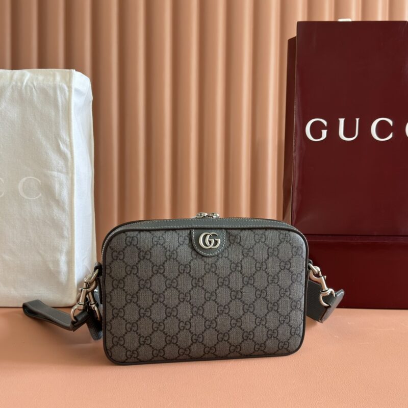 GUCCI Ophidia系列GG肩背包 型号：699439灰色/pvc
