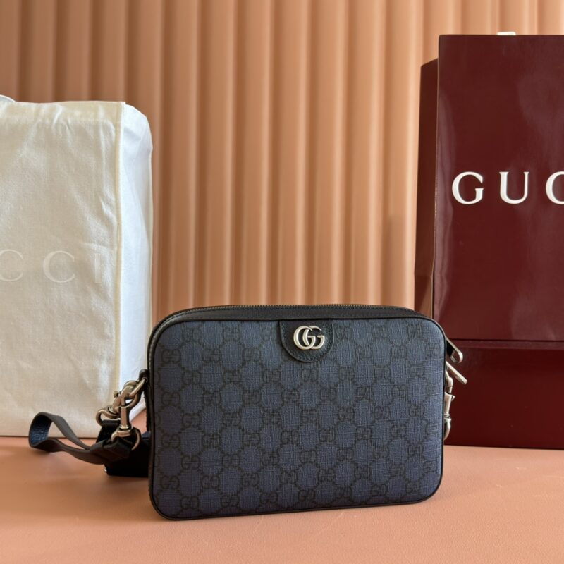 GUCCI Ophidia系列GG肩背包 型号:699439蓝色/pvc