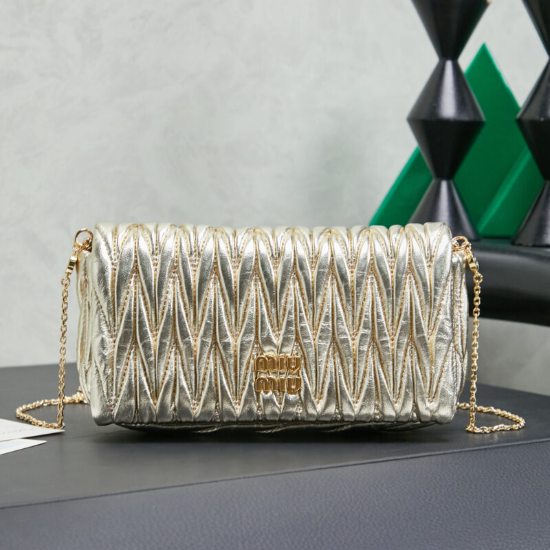 MIUMIU MI 新品链条包 5BP086 金色