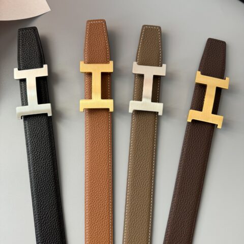 Hermes Togo皮双面皮腰带32毫米搭配精致五金四角焊点精品扣