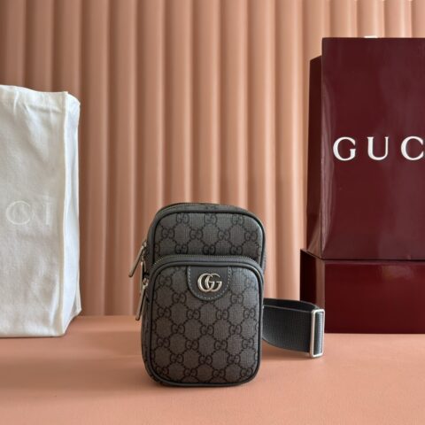 GUCCI Ophidia系列GG迷你手袋 型号:752565 灰色/pvc