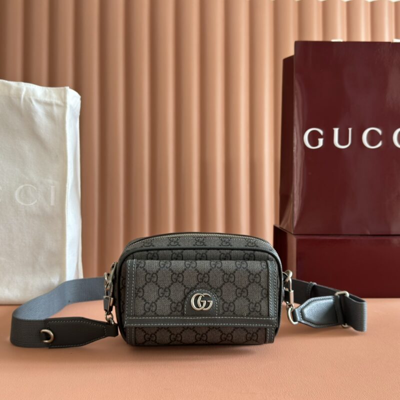 GUCCI Ophidia系列GG迷你手袋 型号:746308 灰色/pvc