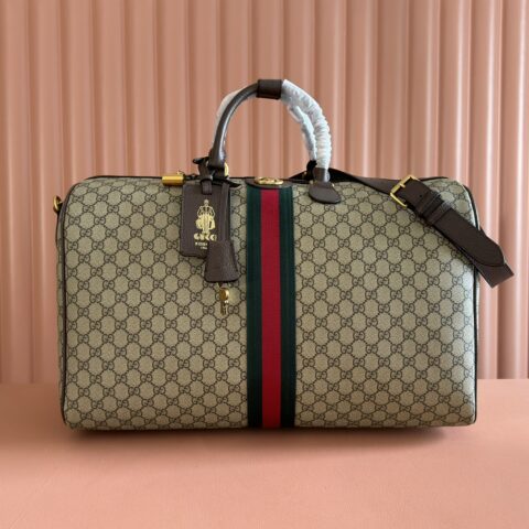GUCCI Savoy系列 型号：834458 啡棕/pvc