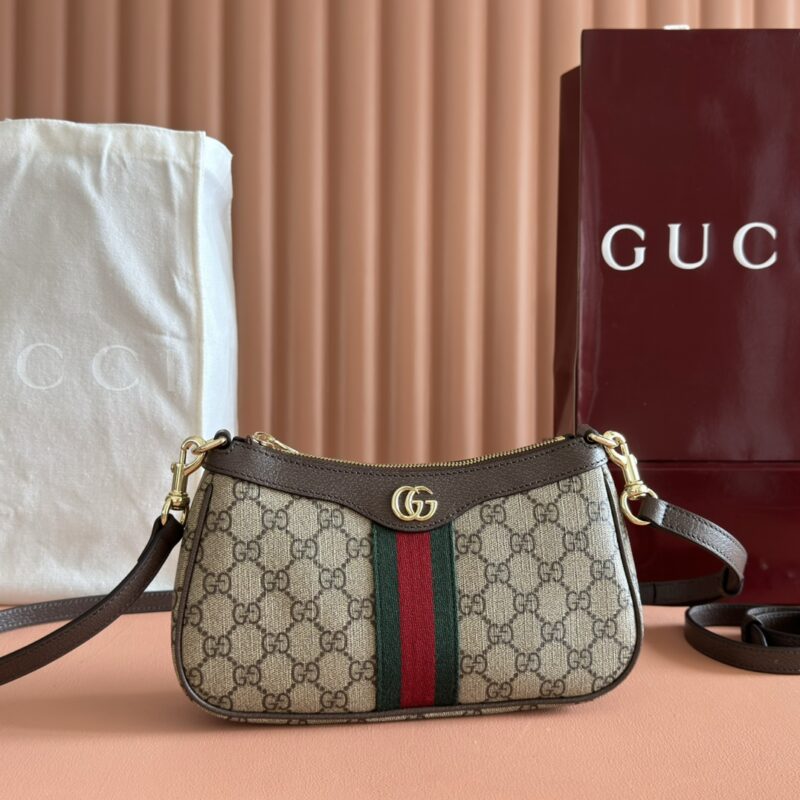 GUCCI Ophidia系列 型号：841341 啡棕/pvc
