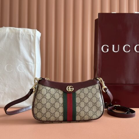 GUCCI Ophidia系列 型号：841341 啡红/pvc
