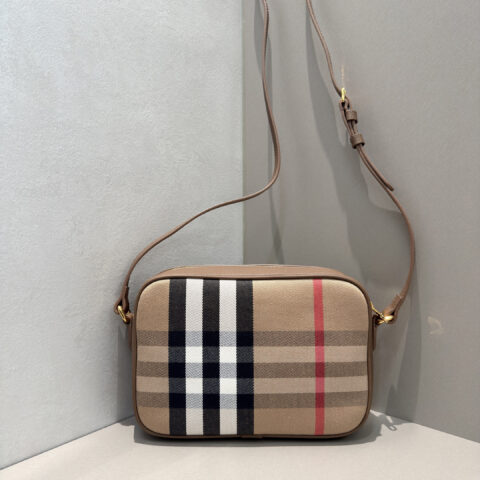 Burberry 经典vintage格纹相机包 型号0271