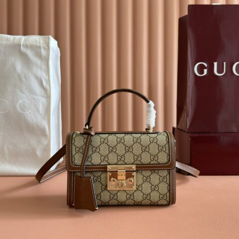 GUCCI Padlock系列 型号：838999啡棕/pvc