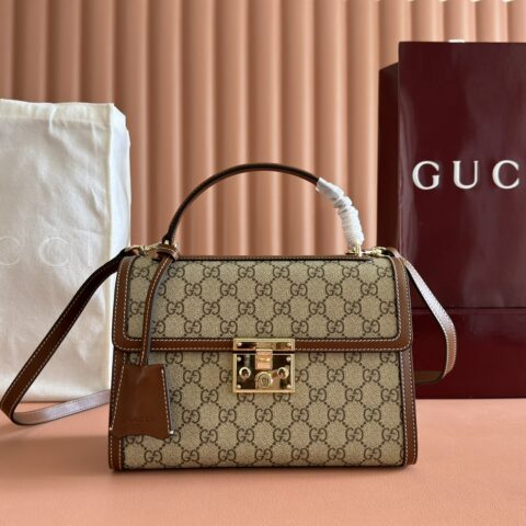 GUCCI Padlock系列 型号:838998啡棕/pvc