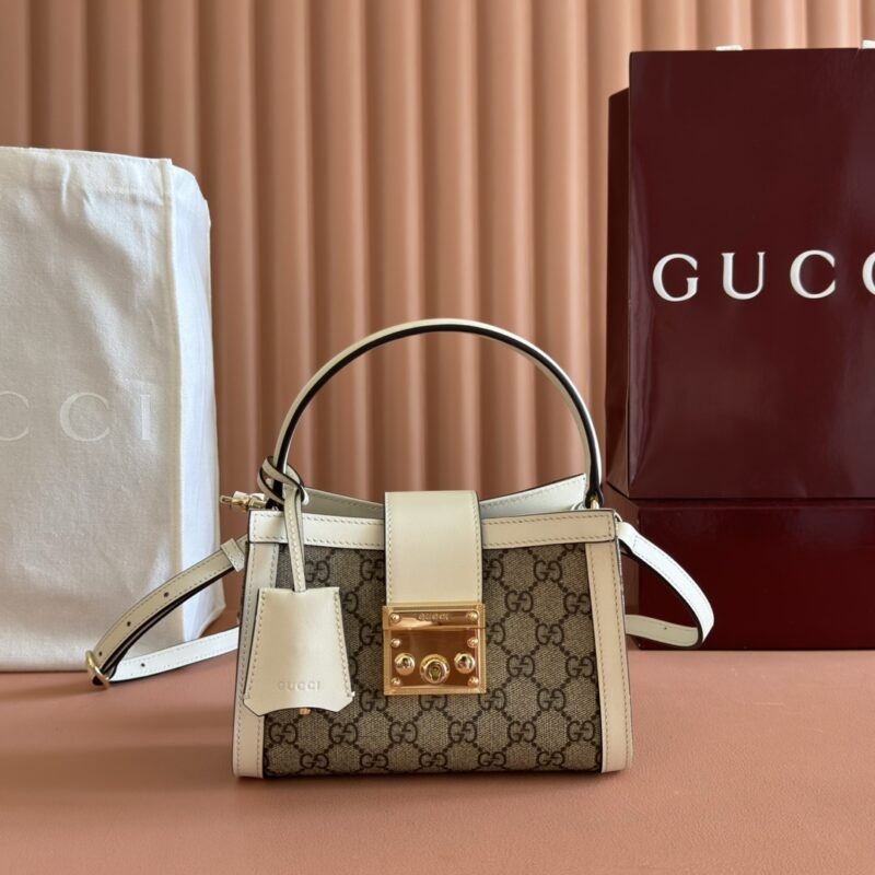 GUCCI Padlock系列 型号:841653啡白/pvc