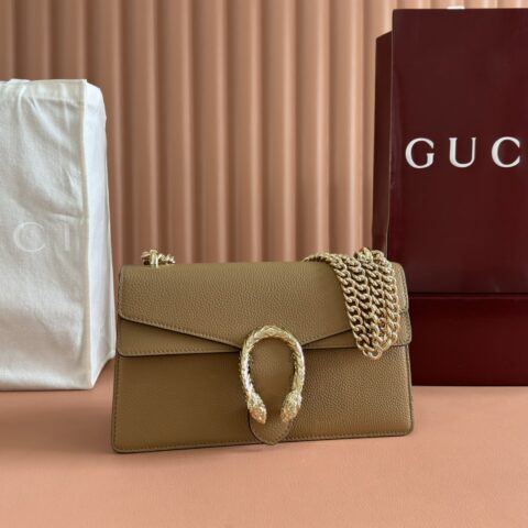 GUCCI 单品采用浅蓝色皮革匠心打造 型号：795005  棕色全皮/原厂皮
