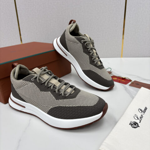 Loro Piana Week End Walk 男士网面牛皮拼接休闲运动鞋