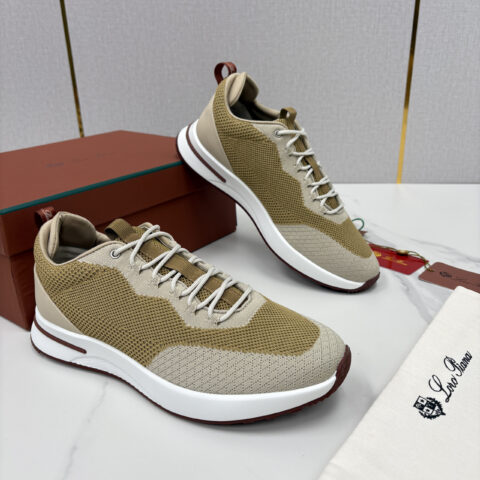 Loro Piana Week End Walk 男士网面牛皮拼接休闲运动鞋