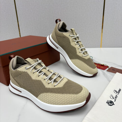 Loro Piana Week End Walk 男士网面牛皮拼接休闲运动鞋
