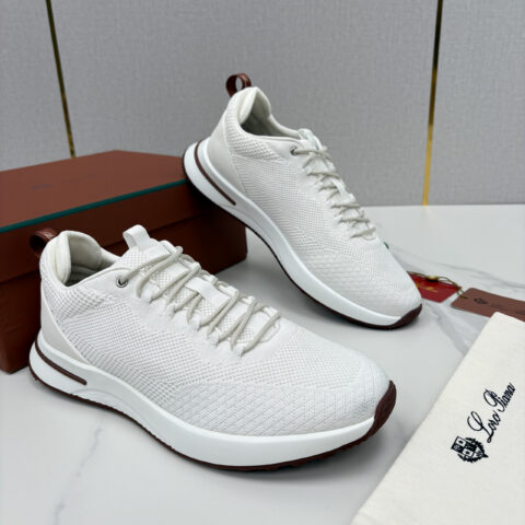 Loro Piana Week End Walk 男士网面牛皮拼接休闲运动鞋