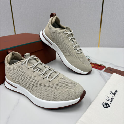Loro Piana Week End Walk 男士网面牛皮拼接休闲运动鞋