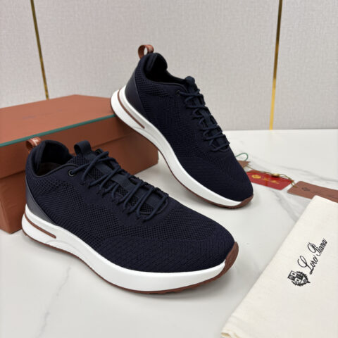 Loro Piana Week End Walk 男士网面牛皮拼接休闲运动鞋