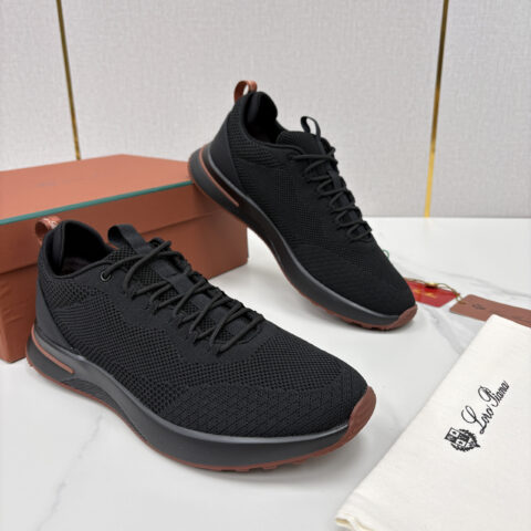 Loro Piana Week End Walk 男士网面牛皮拼接休闲运动鞋