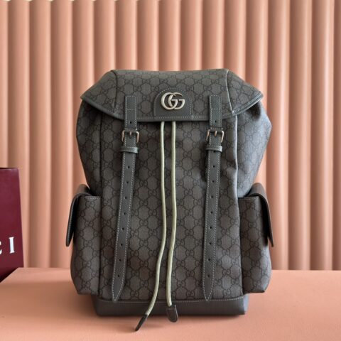 GUCCI Ophidia系列中号GG背包 型号:598140灰色/pvc