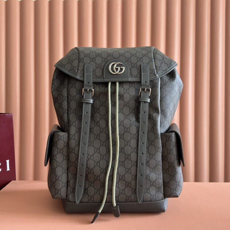 GUCCI Ophidia系列中号GG背包 型号:598140灰色/pvc