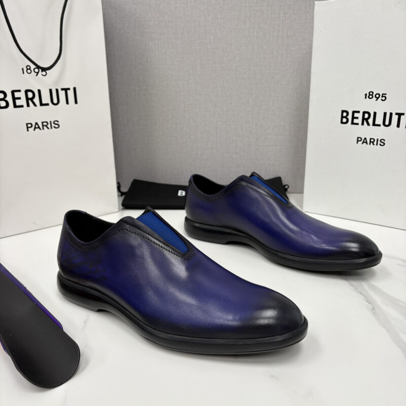 BERLUTI 特别定制的男士新款系带休闲乐福德比鞋