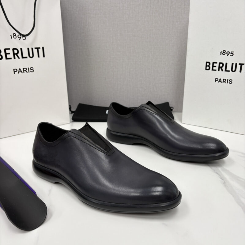 BERLUTI 特别定制的男士新款系带休闲乐福德比鞋