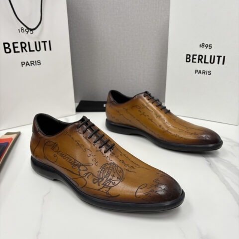 BERLUTI 特别定制的男士新款系带休闲德比鞋