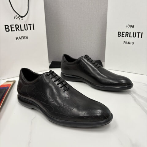 BERLUTI 特别定制的男士新款系带休闲德比鞋