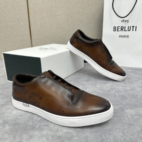 BERLUTI Playtime低帮刺青套脚运动鞋