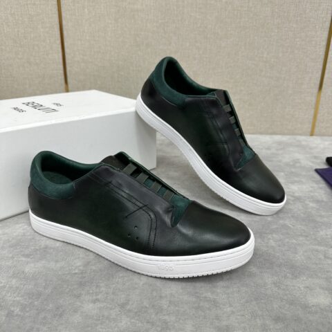 BERLUTI Playtime 皮革便鞋 男士低帮刺青套脚运动鞋